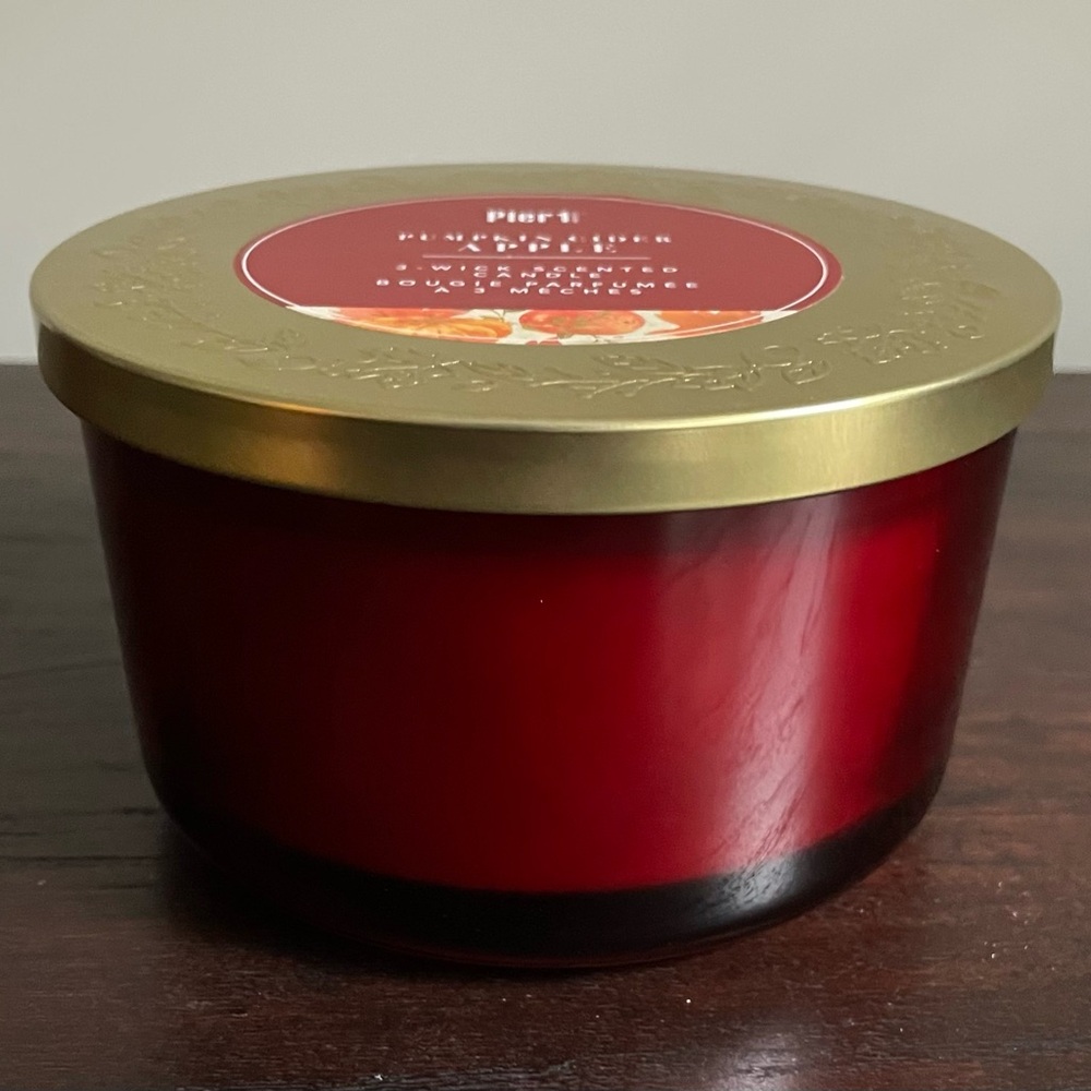 pumpkin cider apple 3 wick candle